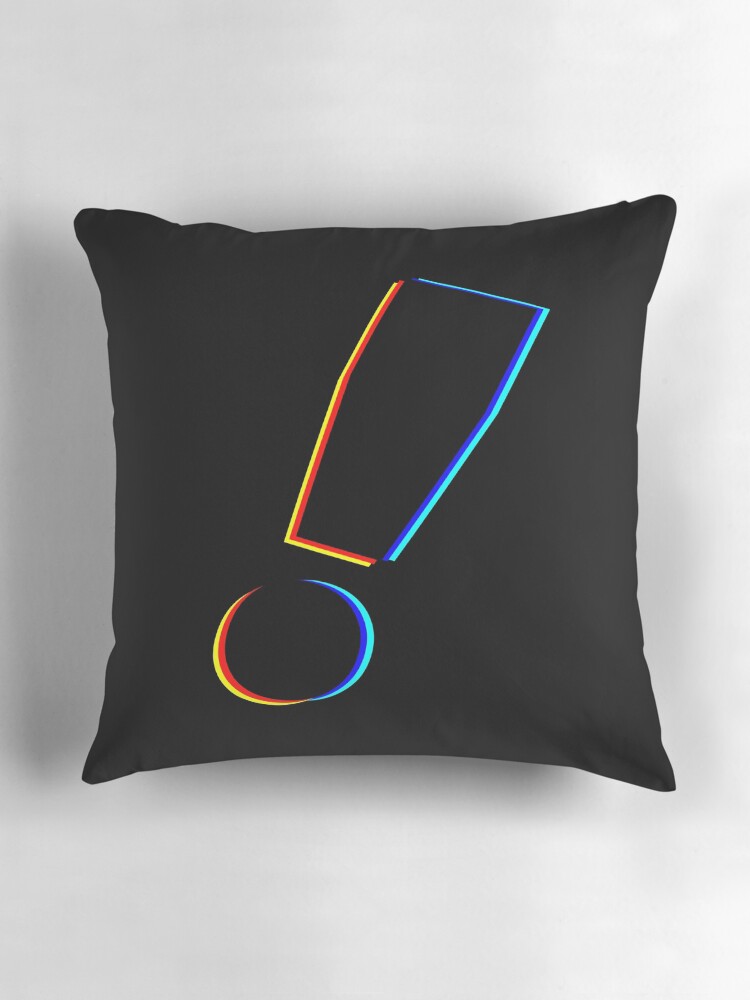Thumbnail 3 of 4, Pillow, Exclamation designed and sold by kloiks.
