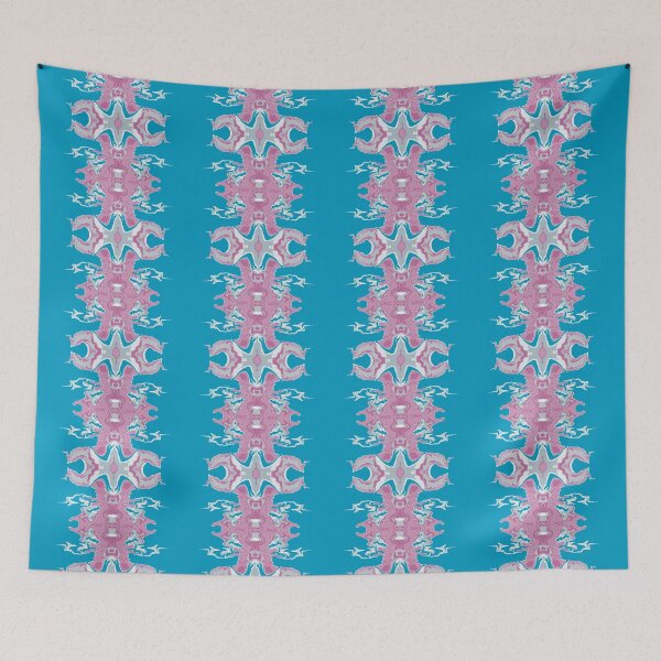 Item preview, Tactikles pink blue fluid abstract art acrylic  designed and sold by chuckletuckle.