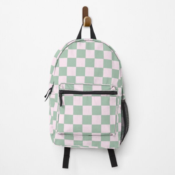 Item preview, funky green and pink checkered gingham pattern designed and sold by mckhowdesign.