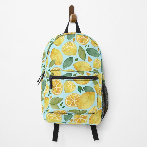 Item preview, Watercolor Lemon - Blue Background designed and sold by Andrea Turner.