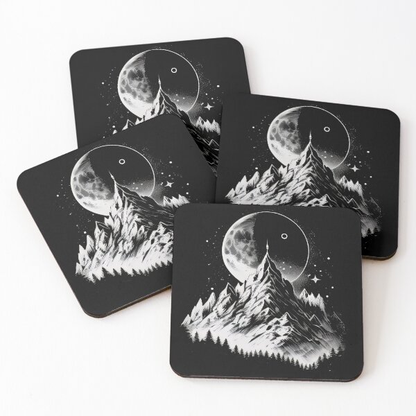 Item preview, Super Moon & Dark Mountain Peak designed and sold by FenixRiver.