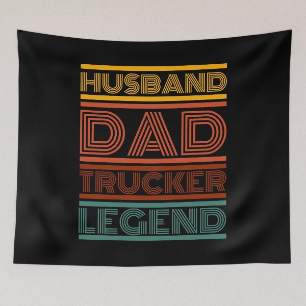 Item preview, Husband Dad Trucker Legend - Retro Edition designed and sold by dogslovewindows.