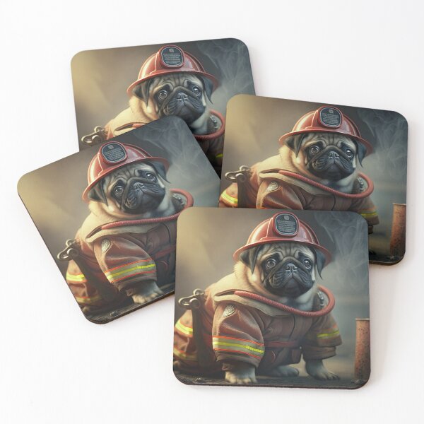 Item preview, Fun with Pugs - Firefighter Pug designed and sold by KieraJewel.