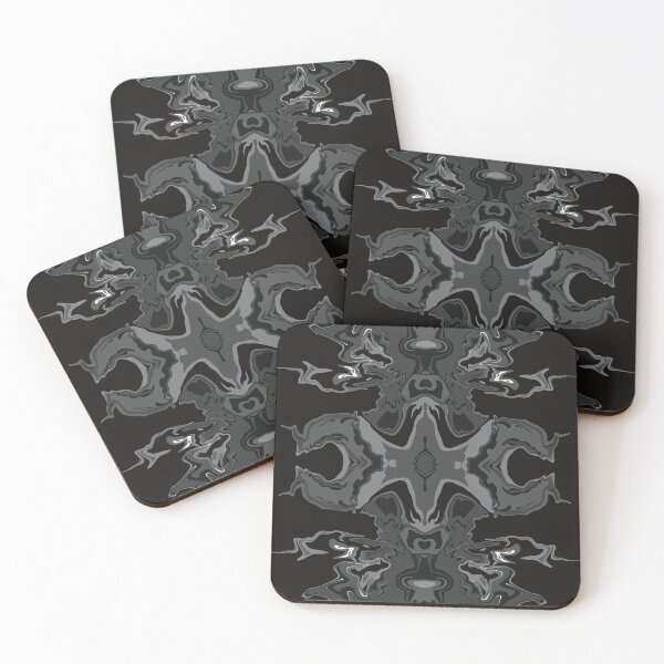 Item preview, Tactikles black fluid abstract art acrylic  designed and sold by chuckletuckle.