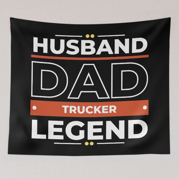 Item preview, Husband Dad Trucker Legend - White Lettering designed and sold by dogslovewindows.