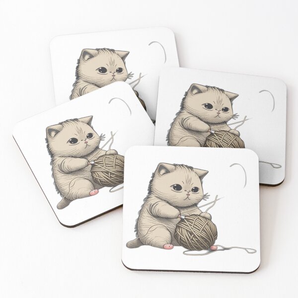 Item preview, Cat Playing With A Ball Of String designed and sold by Binohshop.