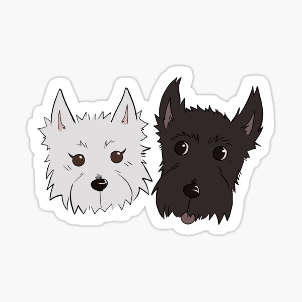 Item preview, Westie and Scottie dogs designed and sold by Lotadtoes.