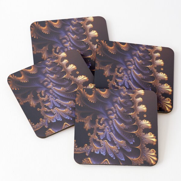 Aperçu de l'œuvre Art Fractal Or & Violet créée et vendue par ChaosEmporium.