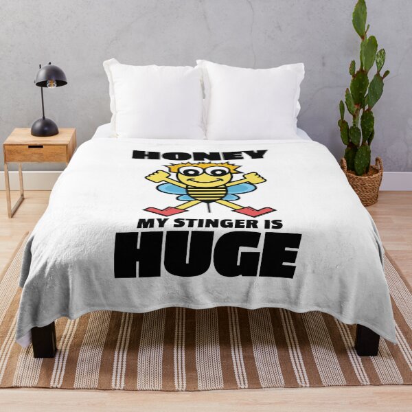 Item preview, Honey My Stinger Is Huge Funny Bee Illustration Bee Keeper Meme BDE Joke designed and sold by doseofwin.