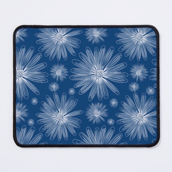 Item preview, Daisies-white on blue designed and sold by TheBarefootMom.
