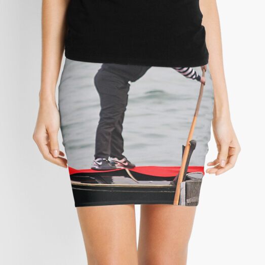 Venice Gondolier at Sunset Mini Skirt
