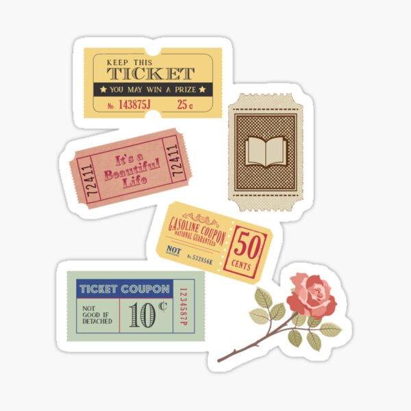 Item preview, Vintage Tickets designed and sold by Wild-Rose-.