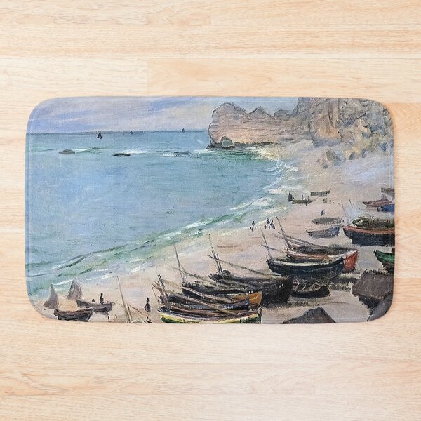 Item preview, Boats on the Beach at Etretat by Claude Monet designed and sold by tomorrowsart.
