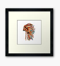 Chief war bonnet Framed Print