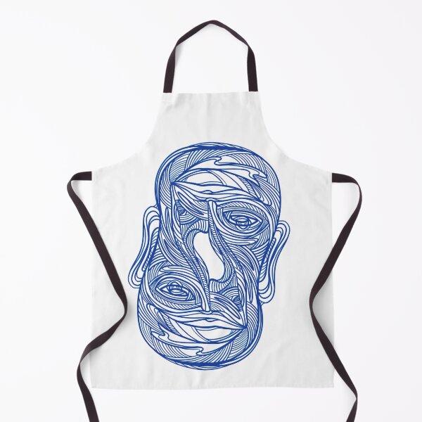 Item preview, Abstract face #12 - upside down face - blue designed and sold by DaveDanchuk.