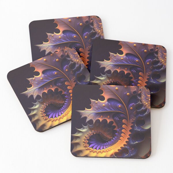 Item preview, Purple & Orange Fractal Leaf Art designed and sold by ChaosEmporium.