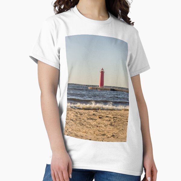 Vista previa del artículo con la obra «Faro del muelle sur de Muskegon», diseñado y vendido por Sue Smith.