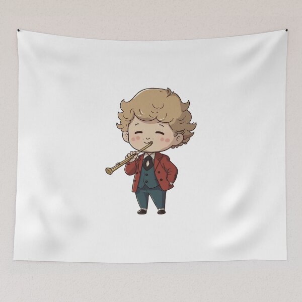 Item preview, Boy happily blowing recorder designed and sold by kyoungwon Woo.
