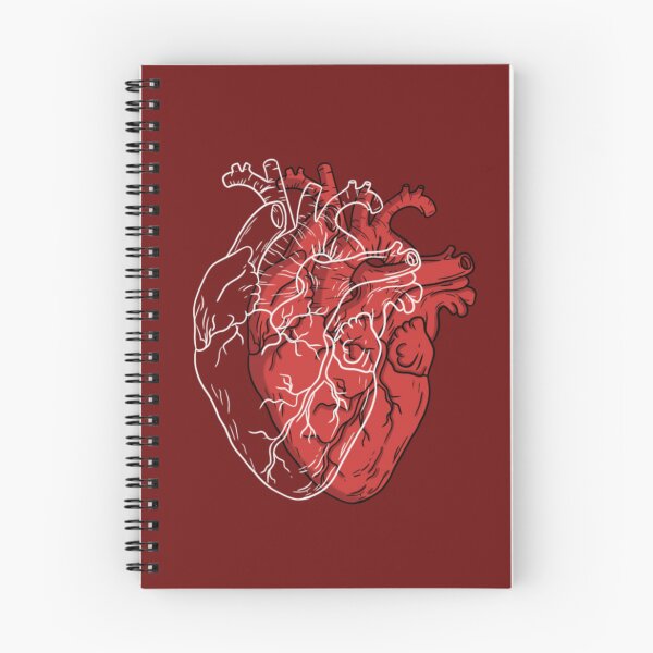Item preview, anatomic heart aesthetic double outline designed and sold by atlasbackache.