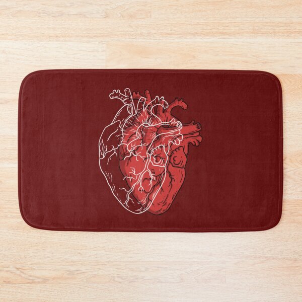 Item preview, anatomic heart aesthetic double outline designed and sold by atlasbackache.