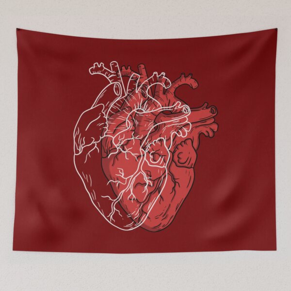 Item preview, anatomic heart aesthetic double outline designed and sold by atlasbackache.