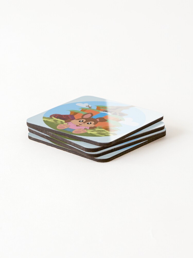Thumbnail 4 of 5, Coasters (Set of 4), Splash Rabbit designed and sold by SillySallyArt.