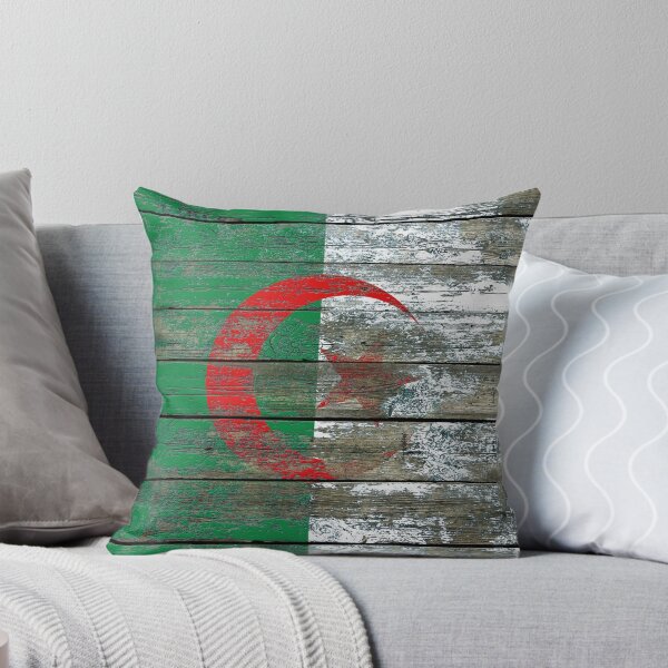 Item preview, Flag of Algeria on Rough Wood Boards Effect designed and sold by JeffBartels.