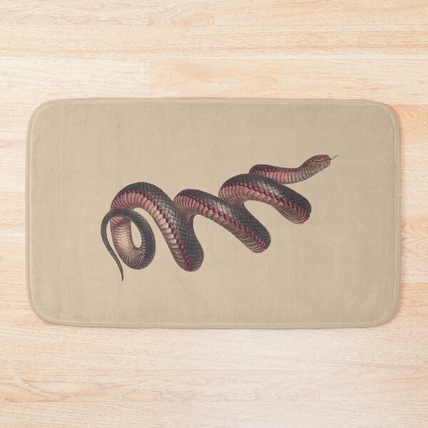 Item preview, The red-bellied black snake ( Pseudechis porphyriacus) - on aged paper designed and sold by boltjesdesign.
