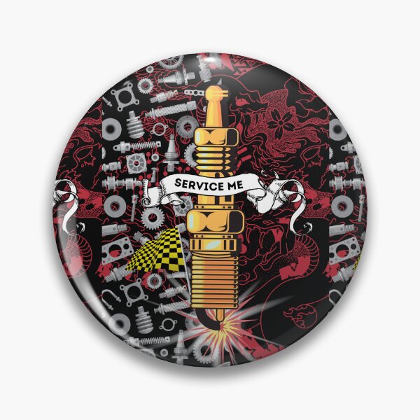 Item preview, service me hot rod garage pattern  designed and sold by Bert Englefield.