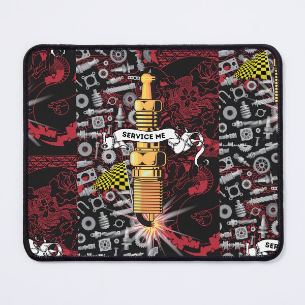 Item preview, service me hot rod garage pattern  designed and sold by Bert Englefield.