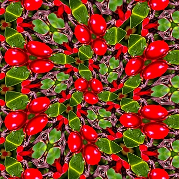 Artwork thumbnail, Red Holly Pattern by Patternflower