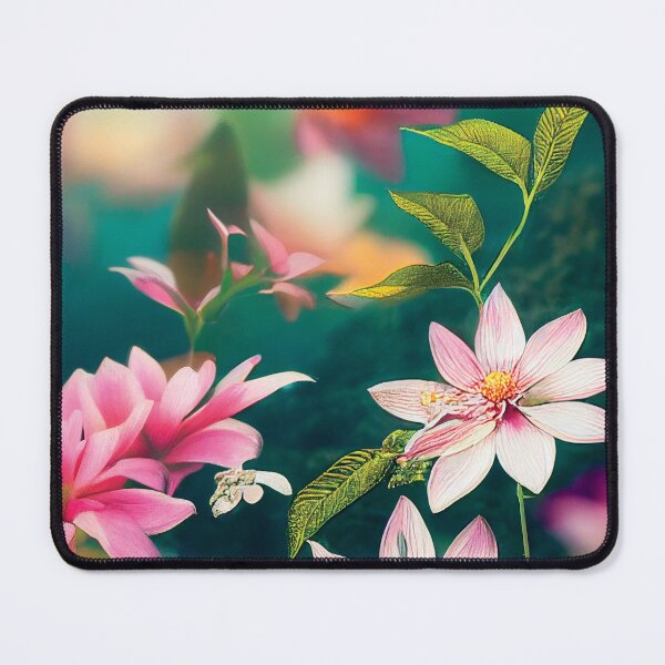 Item preview, a group of pink flowers with green leaves designed and sold by DesignAtYO.