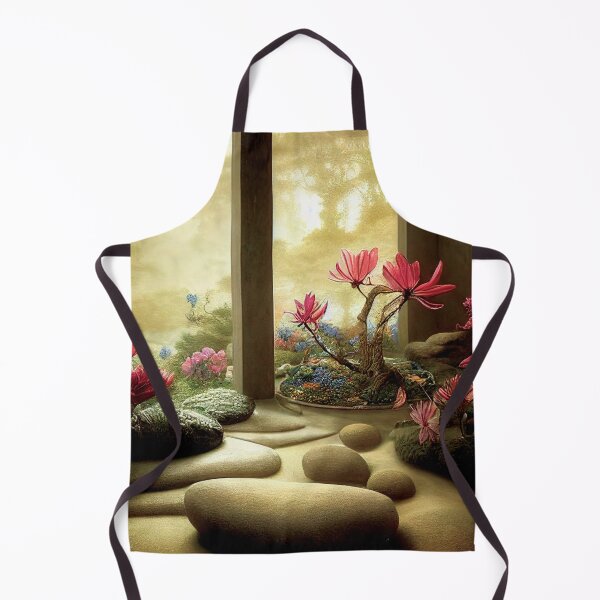 Item preview, a painting of a garden with rocks and flowers designed and sold by DesignAtYO.