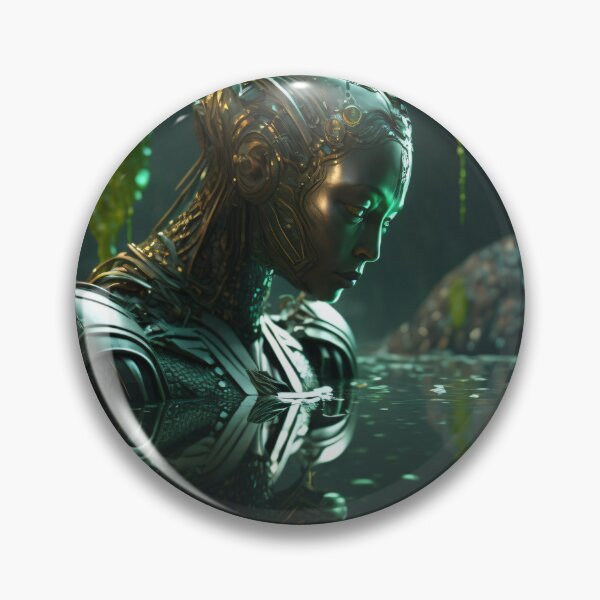 Item preview, Green Humanoid Woman reflecting  designed and sold by Lord-Crypto.
