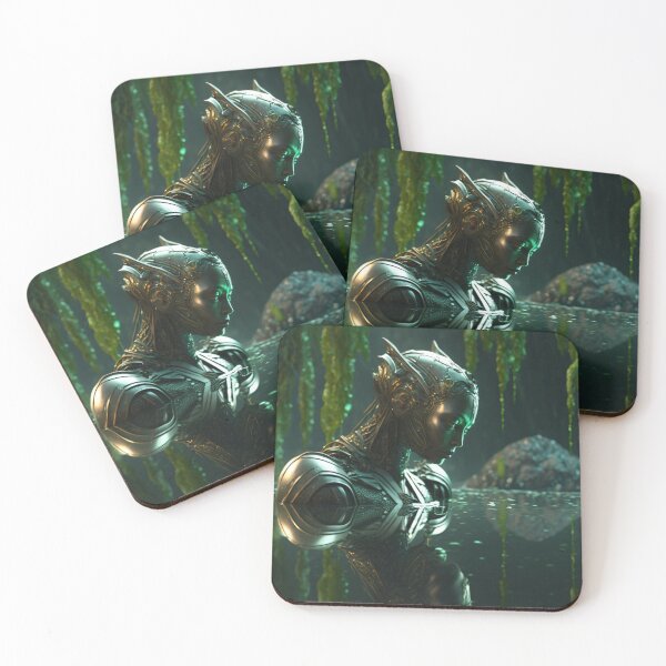 Item preview, Green Humanoid Woman reflecting  designed and sold by Lord-Crypto.