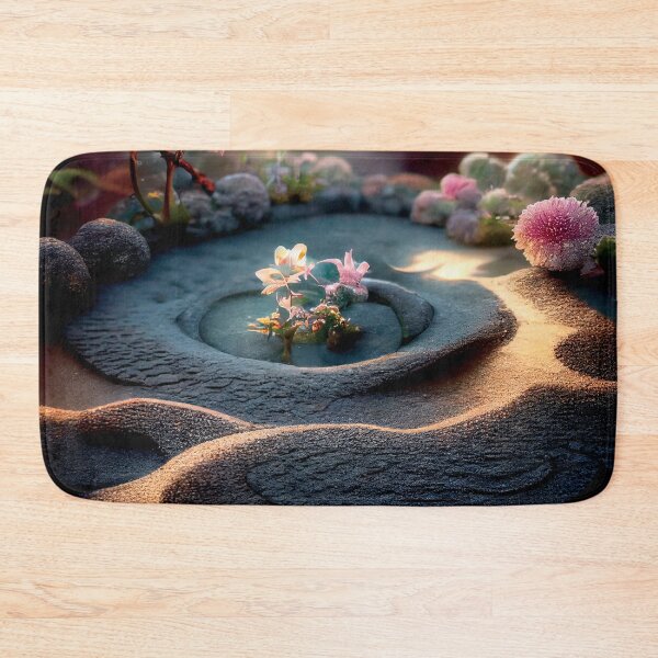 Item preview, a rock garden with flowers in the middle of it designed and sold by DesignAtYO.