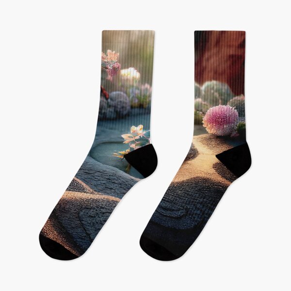 Item preview, a rock garden with flowers in the middle of it designed and sold by DesignAtYO.