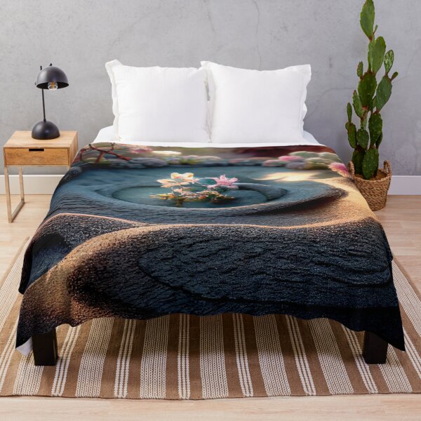 Item preview, a rock garden with flowers in the middle of it designed and sold by DesignAtYO.
