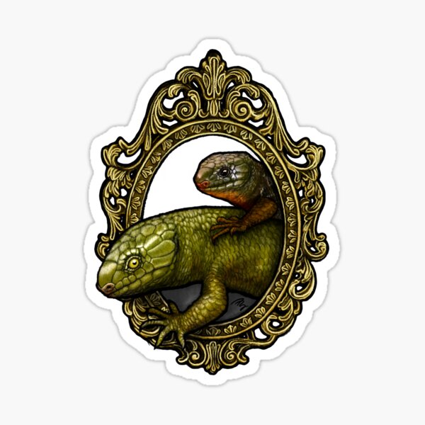 Item preview, Herp Cameo: Solomon Islands Skinks (The Family Lizard) designed and sold by FreyStrandDraws.