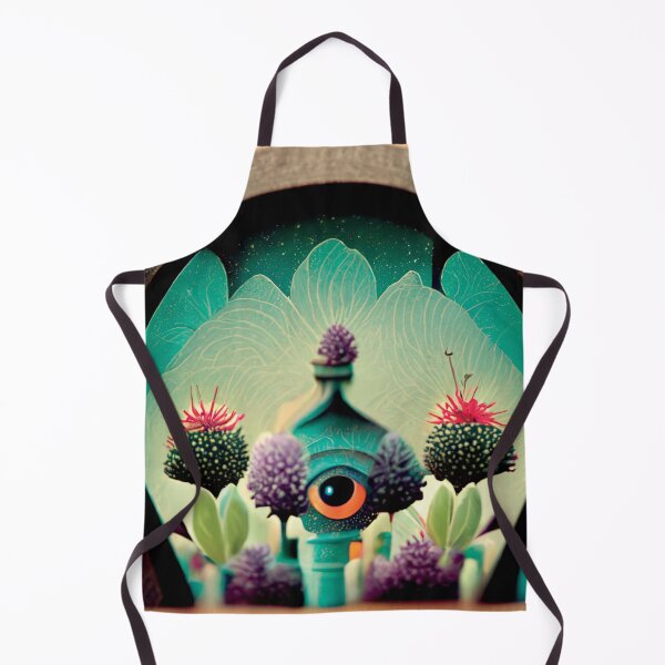 Item preview, a blue fire hydrant surrounded by flowers and plants designed and sold by DesignAtYO.