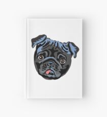Cuaderno de tapa dura Pug negro