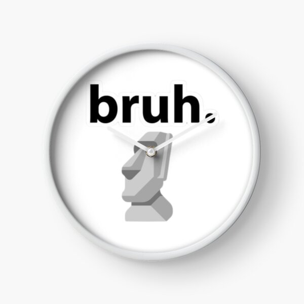 Bruh moai word with art | Sticker