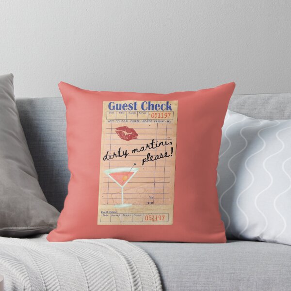 Item preview, Dirty Martini Please Y2k Pink Guest Check Print designed and sold by Femme Pastel Collective.