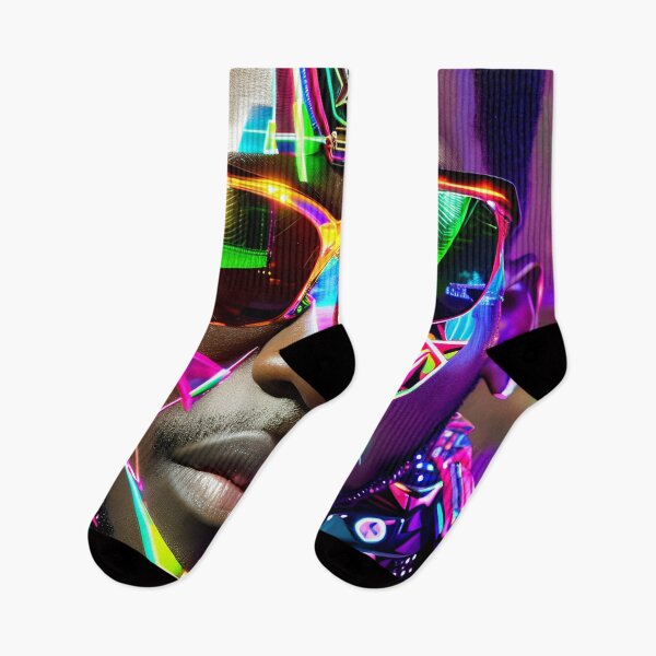 Item preview, Neon Psychedelic Black Man designed and sold by PopOptikal.