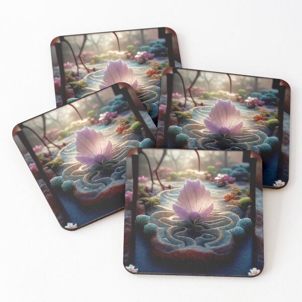 Item preview, a pink flower sitting on top of a lush green field designed and sold by DesignAtYO.