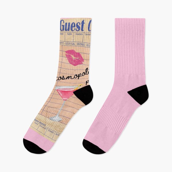 Item preview, Cosmopolitan Cocktail Y2k Pink Guest Check Print designed and sold by Femme Pastel Collective.