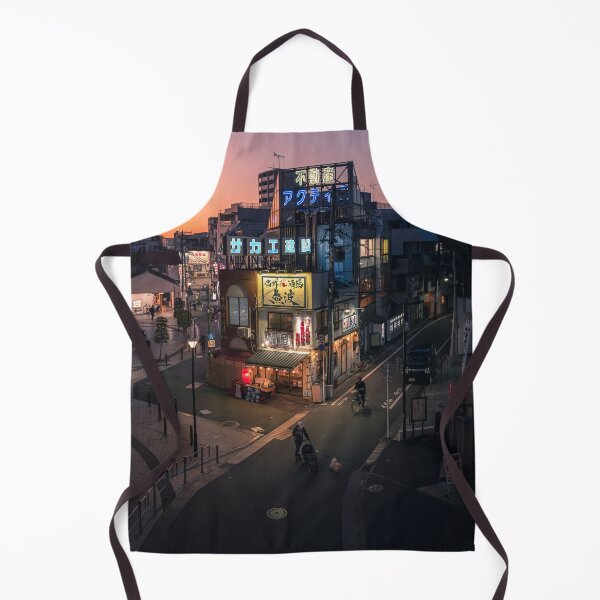 Item preview, Street Scene in Tokyo at Sunset - Shiinamachi, Japan designed and sold by Jordan McChesney.