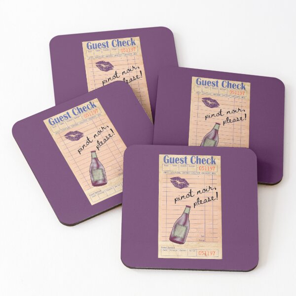 Item preview, Pinot Noir Y2k Pink Guest Check Print designed and sold by Femme Pastel Collective.