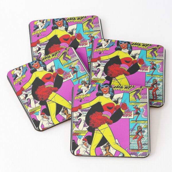 Item preview, Retrofuturism Black Lady Superhero Fashion Comic Book Cover designed and sold by Klickpicks.