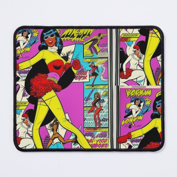 Item preview, Retrofuturism Black Lady Superhero Fashion Comic Book Cover designed and sold by Klickpicks.